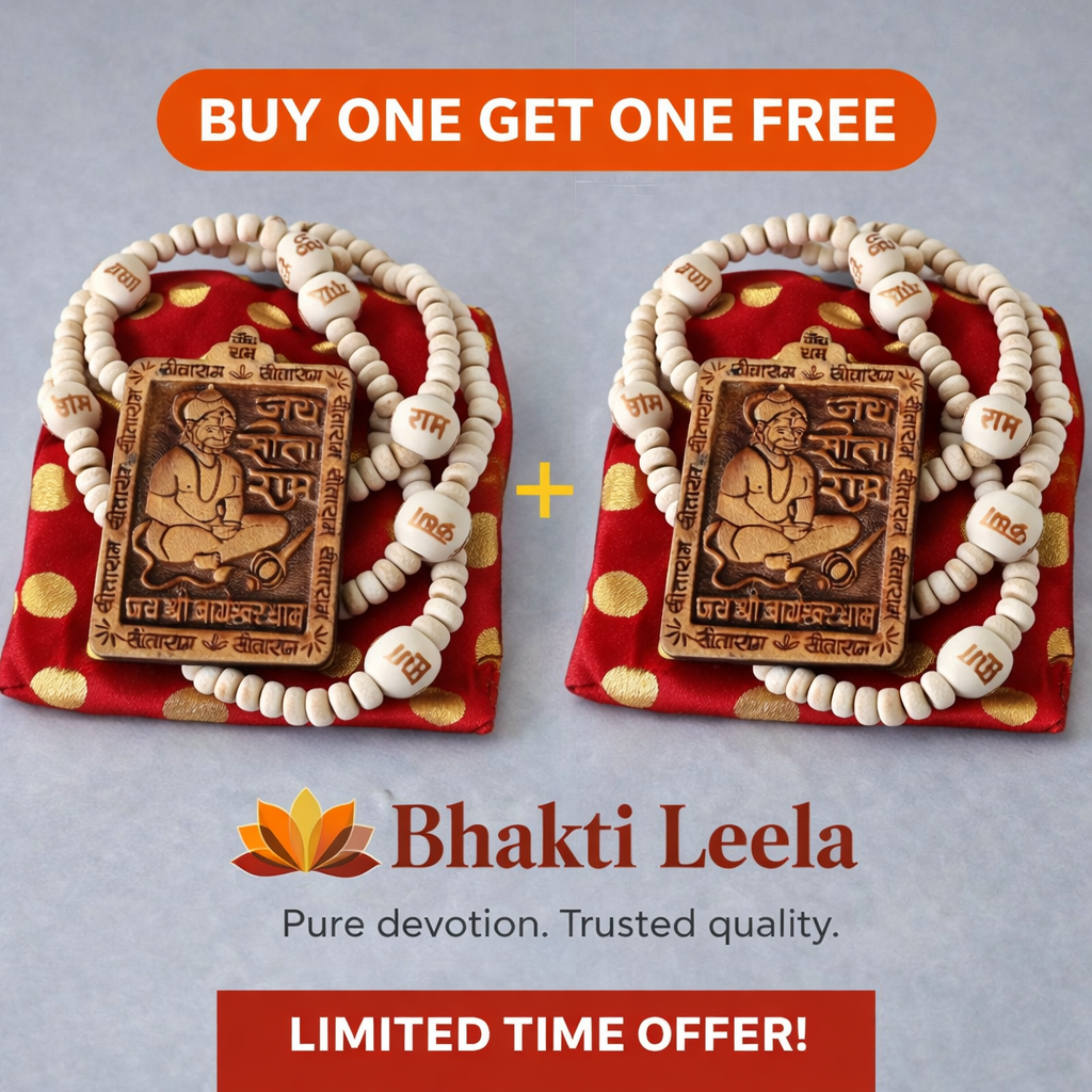 Bageshwar Dham Sitaram Hanumanji Tulsi Mala + 1 Free
