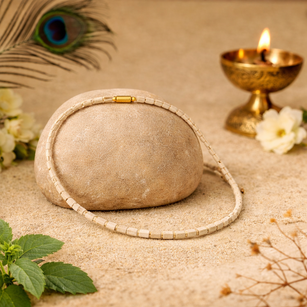 Original Tulsi Kanthi Mala with FREE 5 Mukhi Rudraksha & Digital Jap Counter