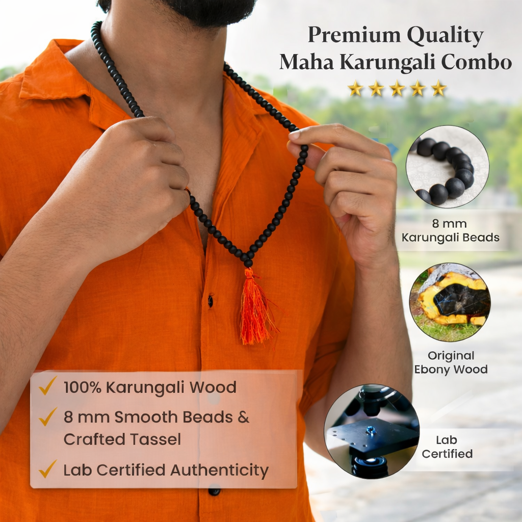 Original Karungali Mala (8mm) With Govt. Certificate