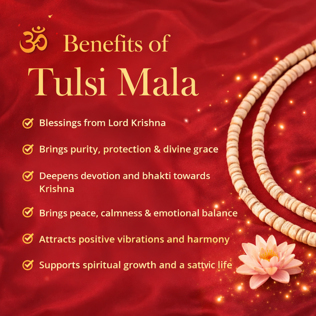 Original Tulsi Kanthi Mala with FREE 5 Mukhi Rudraksha & Digital Jap Counter
