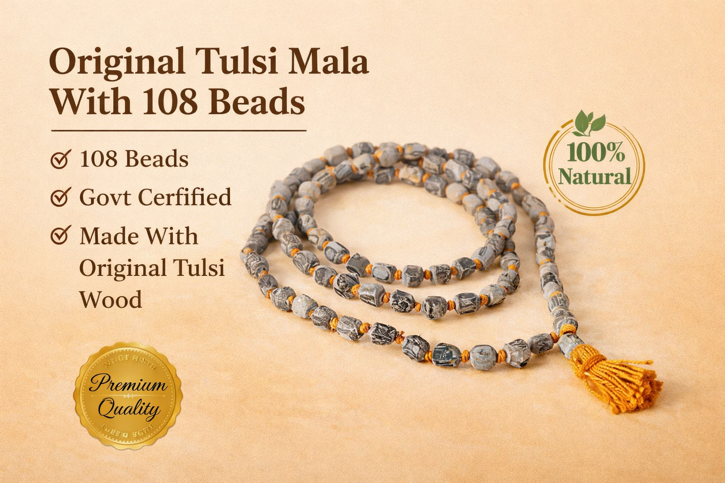 Original Tulsi Mala With 108 Beads
